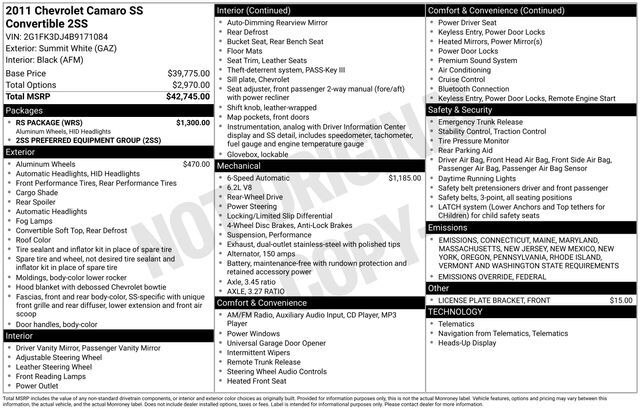 2011 Chevrolet Camaro SS Raleigh NC