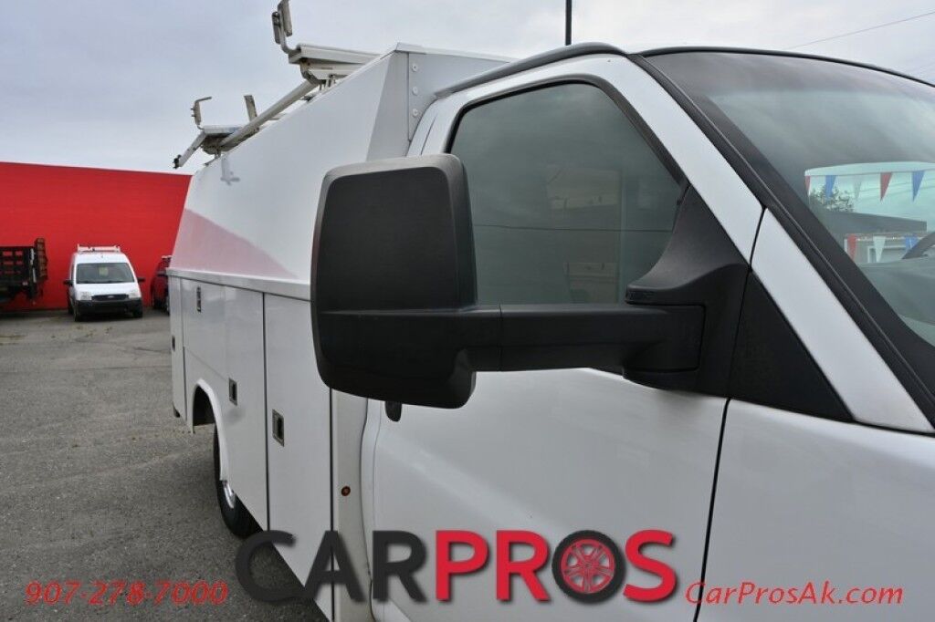 2011 Chevrolet Express Commercial Cutaway 3500 High Cube Van - 6.0L V8 - Utility Box - Convenience & Cold Climate Pkg - Power Locks & Windows - AM/FM Radio - Interior Storage Shelving - Ladder Rack - Air Conditioning - Tow Pkg Anchorage AK