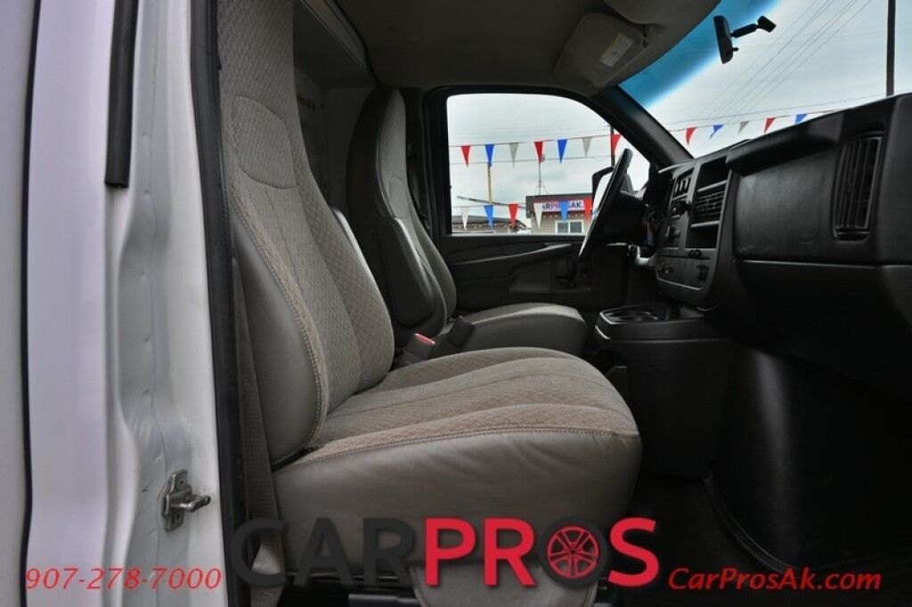 2011 Chevrolet Express Commercial Cutaway Work Van - 6.0L V8 - Convenience & Cold Climate Pkg - Power Windows & Locks - AM/FM Radio - Interior & Exterior Storage Shelving - 16 Steel Wheels - Engine Block Heater - Tow PKG Anchorage AK