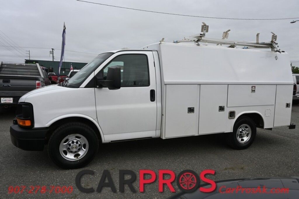 2011 Chevrolet Express Commercial Cutaway Work Van - 6.0L V8 - Convenience & Cold Climate Pkg - Power Windows & Locks - AM/FM Radio - Interior & Exterior Storage Shelving - 16 Steel Wheels - Engine Block Heater - Tow PKG