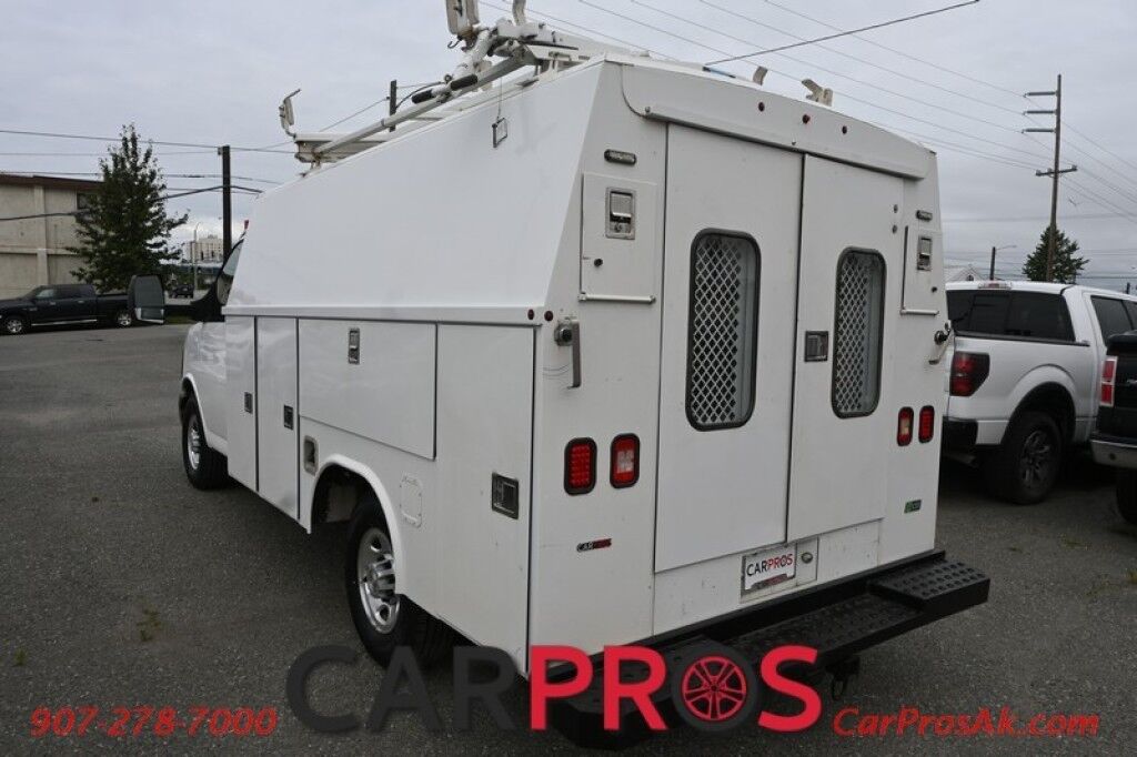 2011 Chevrolet Express Commercial Cutaway Work Van - 6.0L V8 - Convenience & Cold Climate Pkg - Power Windows & Locks - AM/FM Radio - Interior & Exterior Storage Shelving - 16 Steel Wheels - Engine Block Heater - Tow PKG Anchorage AK