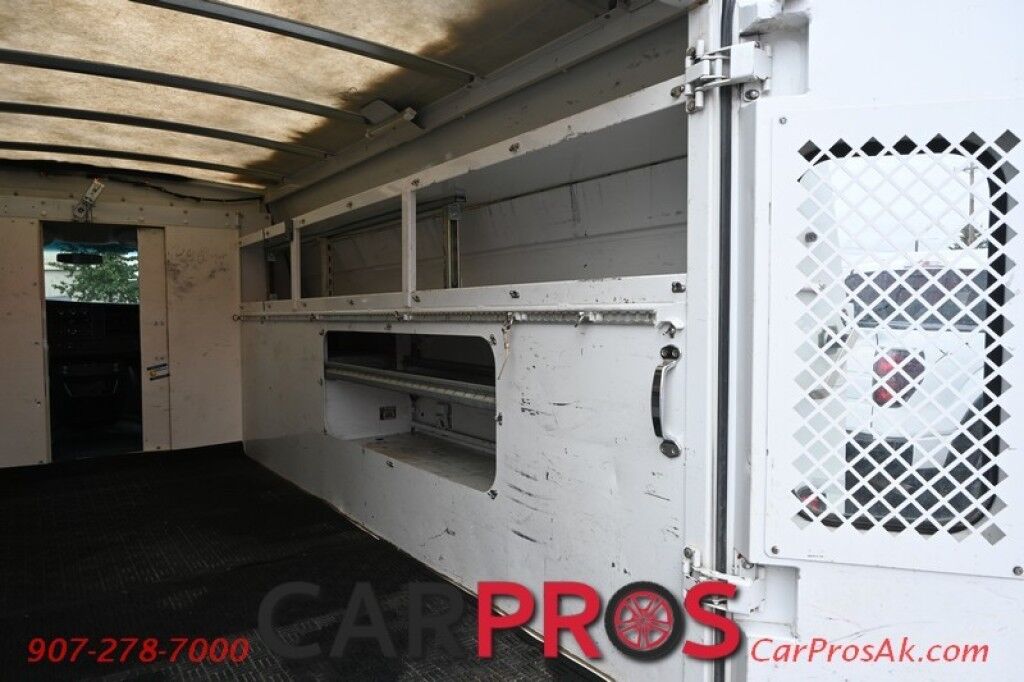 2011 Chevrolet Express Commercial Cutaway Work Van - 6.0L V8 - Convenience & Cold Climate Pkg - Power Windows & Locks - AM/FM Radio - Interior & Exterior Storage Shelving - 16 Steel Wheels - Engine Block Heater - Tow PKG Anchorage AK