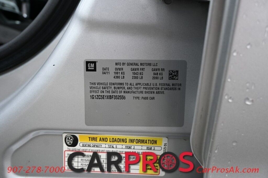 2011 Chevrolet Malibu LT - 2.4L - Automatic - Power Windows & Door Locks - Power Driver Seat - A/C - Cruise Control Anchorage AK
