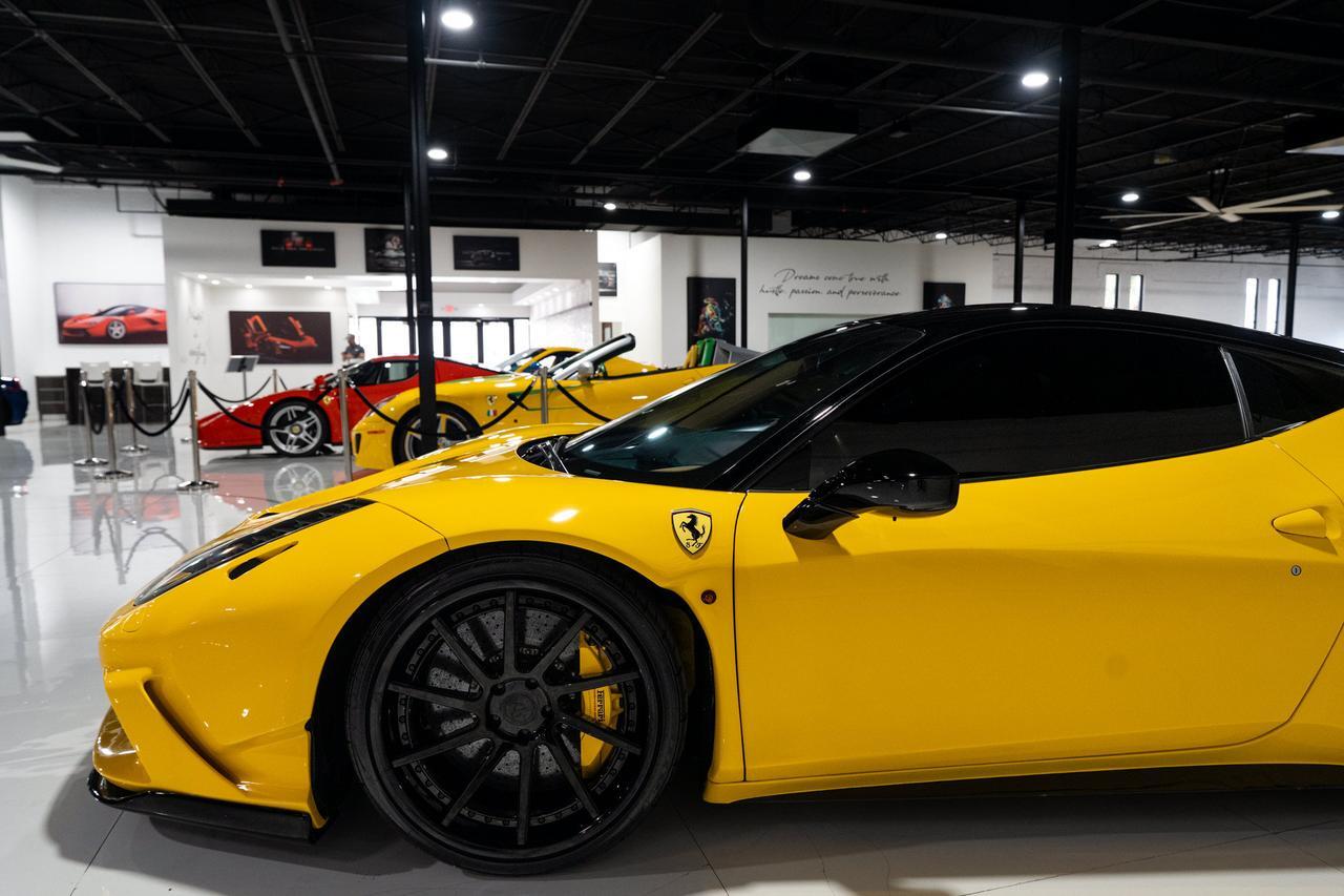2011 Ferrari 458 Italia MOLDED LIBERTY WALK WIDE BODY KIT!  Giallo Modena paint, fully bespoke interior AND MUCH MORE!!! Fort Lauderdale FL