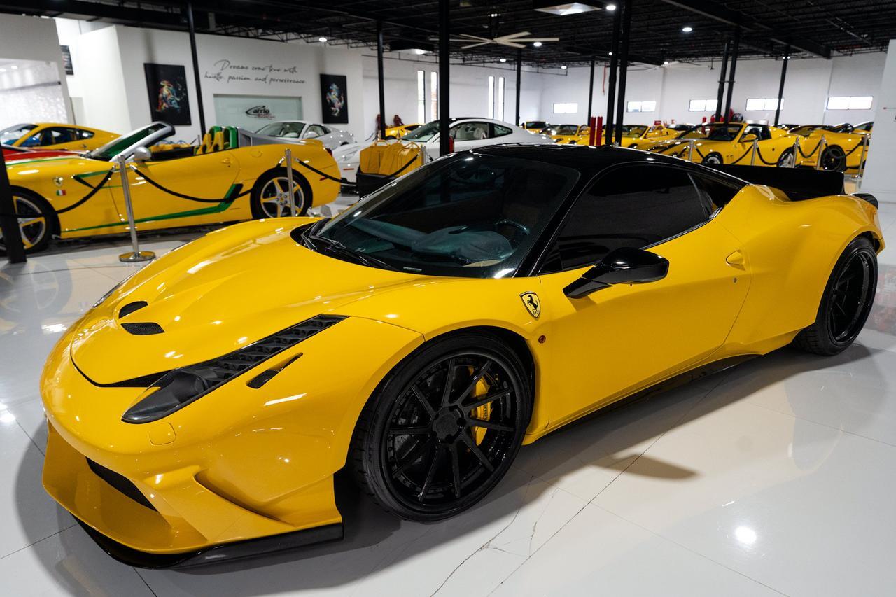 2011 Ferrari 458 Italia MOLDED LIBERTY WALK WIDE BODY KIT!  Giallo Modena paint, fully bespoke interior AND MUCH MORE!!!
