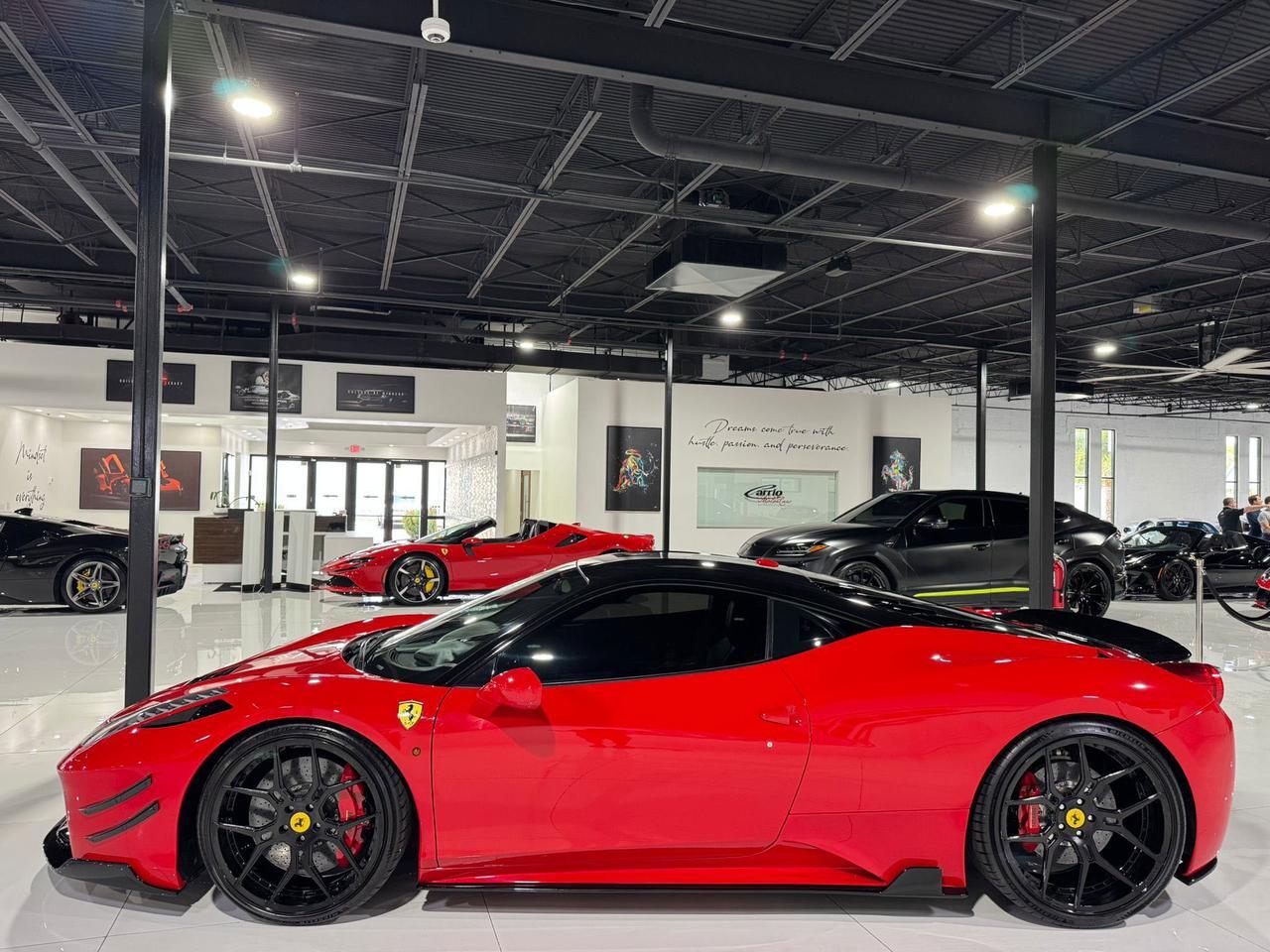 2011 Ferrari 458 Italia Prior Design bodykit, Rosso Corsa paint, interior carbon, JBL Professional Audio AND MUCH MORE!! Fort Lauderdale FL