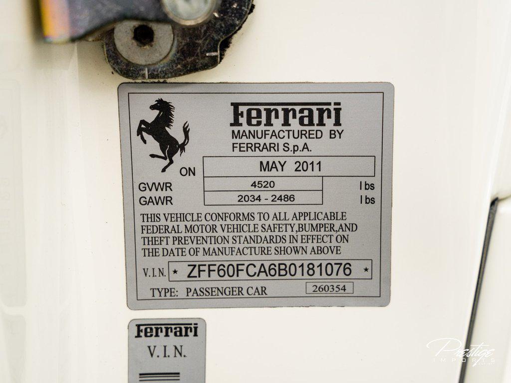 2011 Ferrari 599 2dr Cpe GTB Fiorano North Miami Beach FL