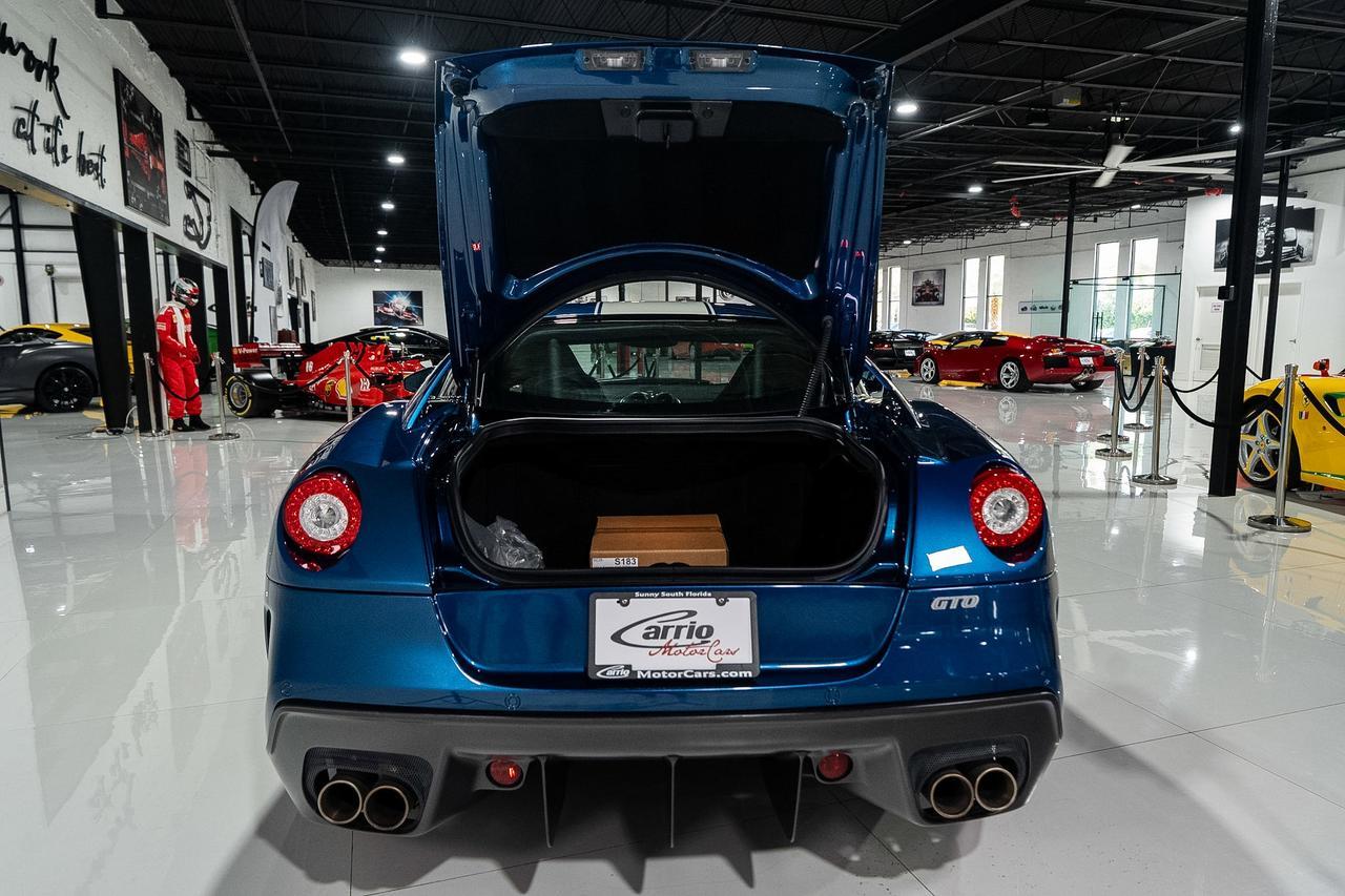 2011 Ferrari 599 GTO Blu Nart paint, Livrea Bianco Avus, factory racing harnesses/roll bar AND MUCH MORE!! Fort Lauderdale FL