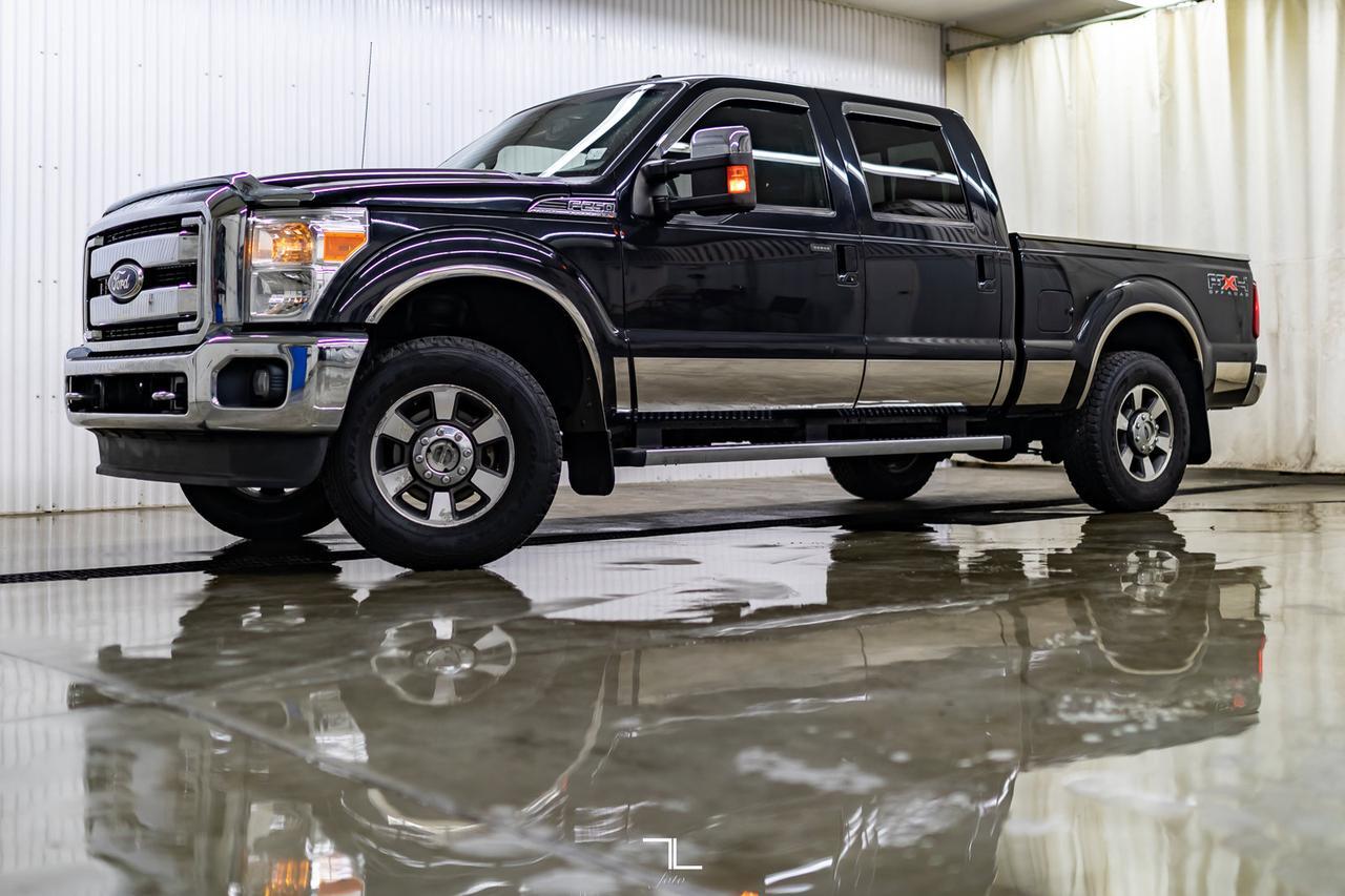 2011 Ford F-250 4x4 Crew Cab Lariat FX4 Leather Nav BCam Red Deer AB