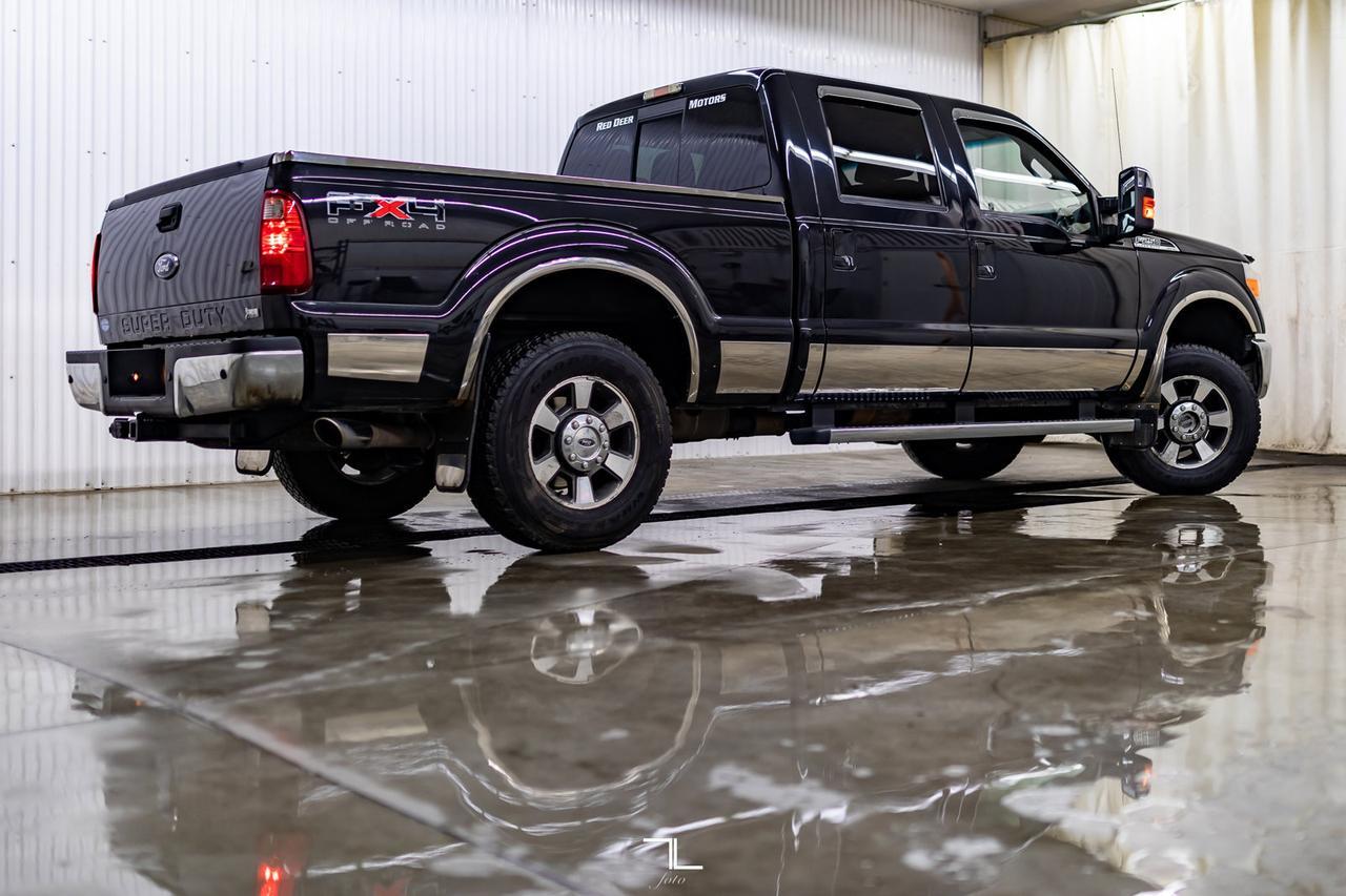 2011 Ford F-250 4x4 Crew Cab Lariat FX4 Leather Nav BCam Red Deer AB