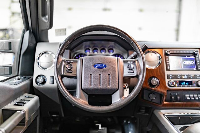 2011 Ford F-350 4x4 Crew Cab Lariat FX4 Diesel Leather Roof Nav Red Deer AB