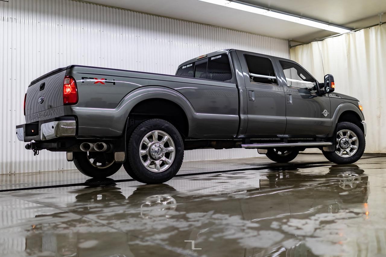2011 Ford F-350 4x4 Crew Cab Lariat FX4 Longbox Diesel Leather Red Deer AB
