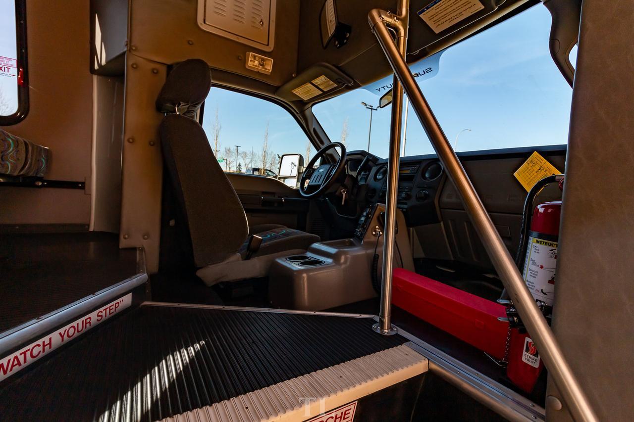 2011 Ford F-550 XL Diesel 28 Passenger Bus Bathroom PA System Red Deer AB