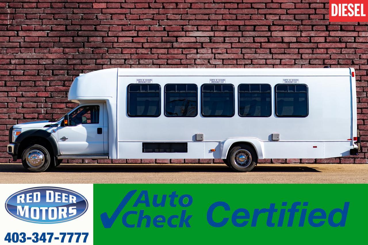 2011 Ford F-550 XL Diesel 28 Passenger Bus Bathroom PA System