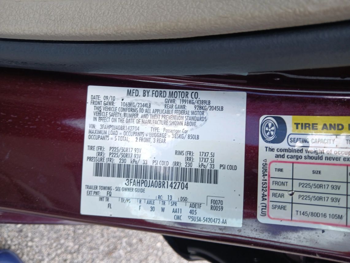 2011 Ford Fusion SEL Sedan 4D Maitland FL