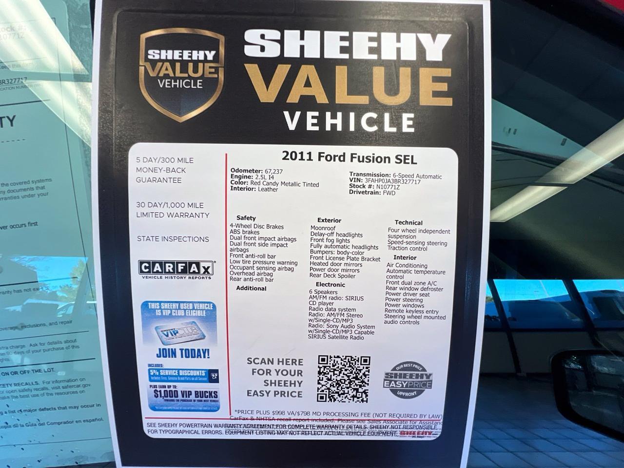 2011 Ford Fusion SEL Richmond VA