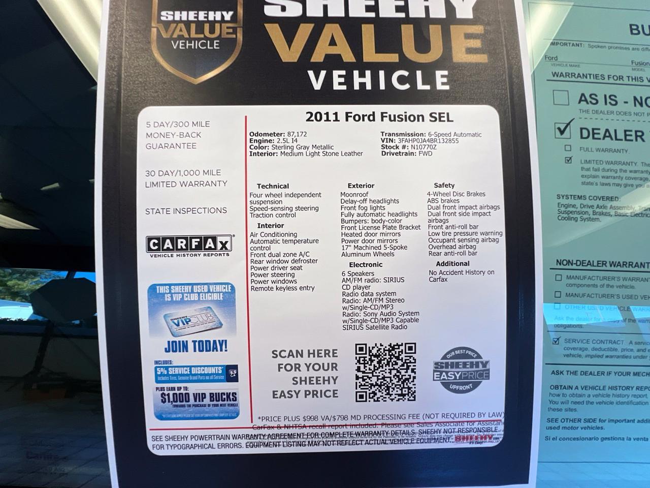 2011 Ford Fusion SEL Richmond VA