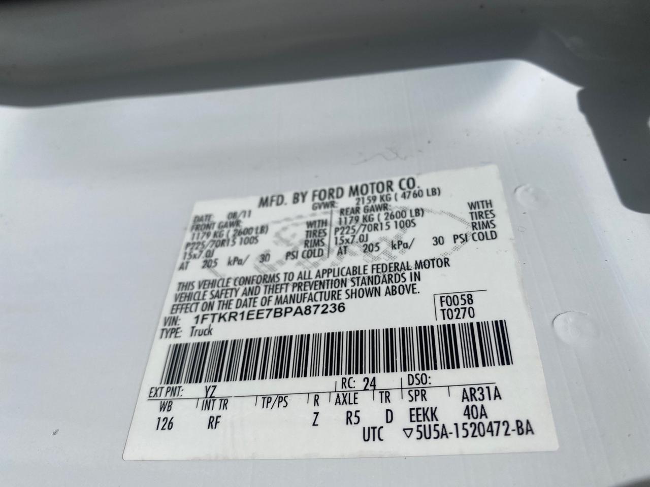 2011 Ford Ranger X CAB XLT 1 OWNER FL Pompano Beach FL