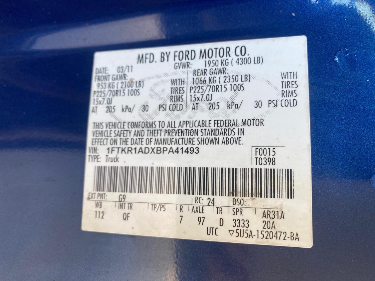 2011 Ford Ranger XL LOW MILES 22,154 1 OWNER Pompano Beach FL