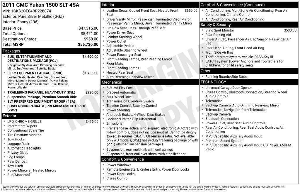 2011 GMC Yukon SLT