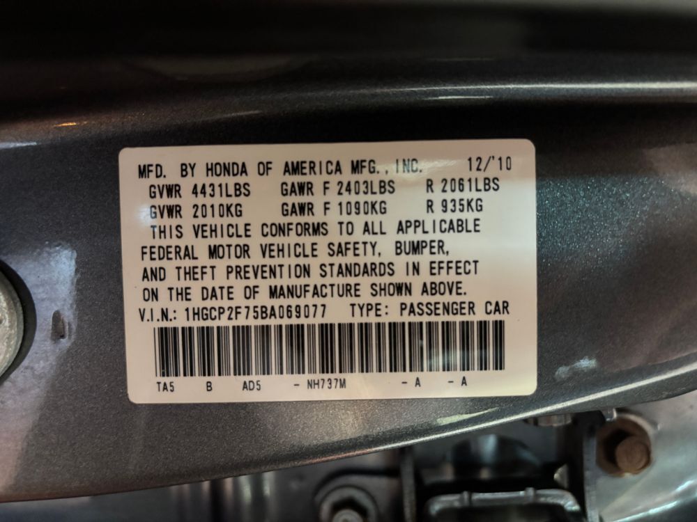 2011 Honda Accord 2.4 EX Franklin OH