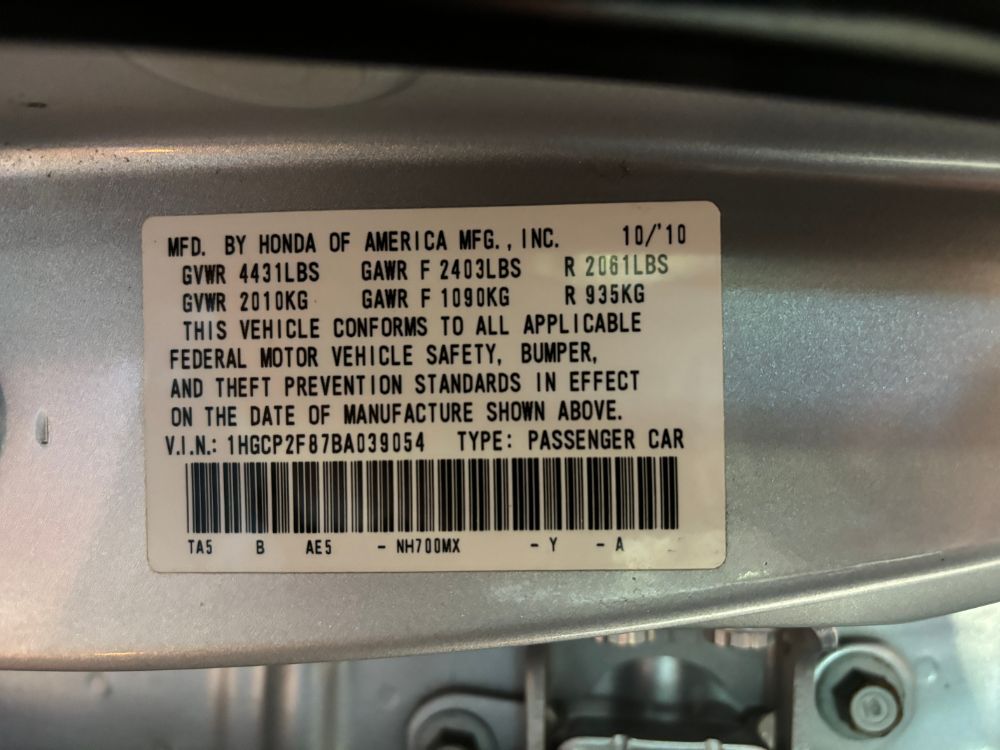 2011 Honda Accord 2.4 EX-L Franklin OH
