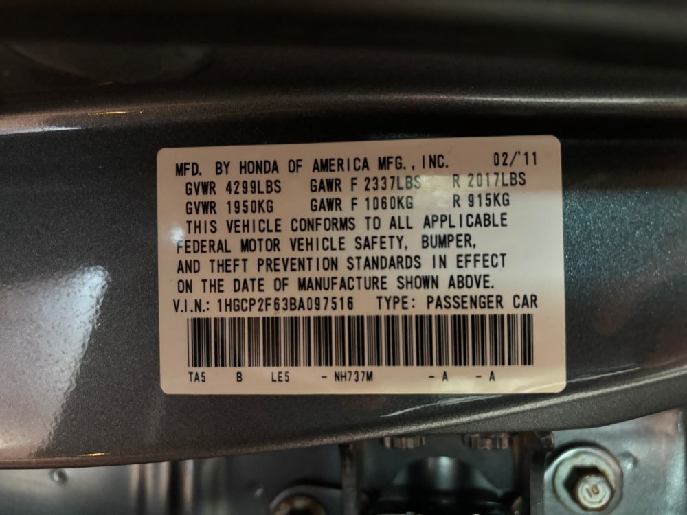 2011 Honda Accord 2.4 SE Franklin OH