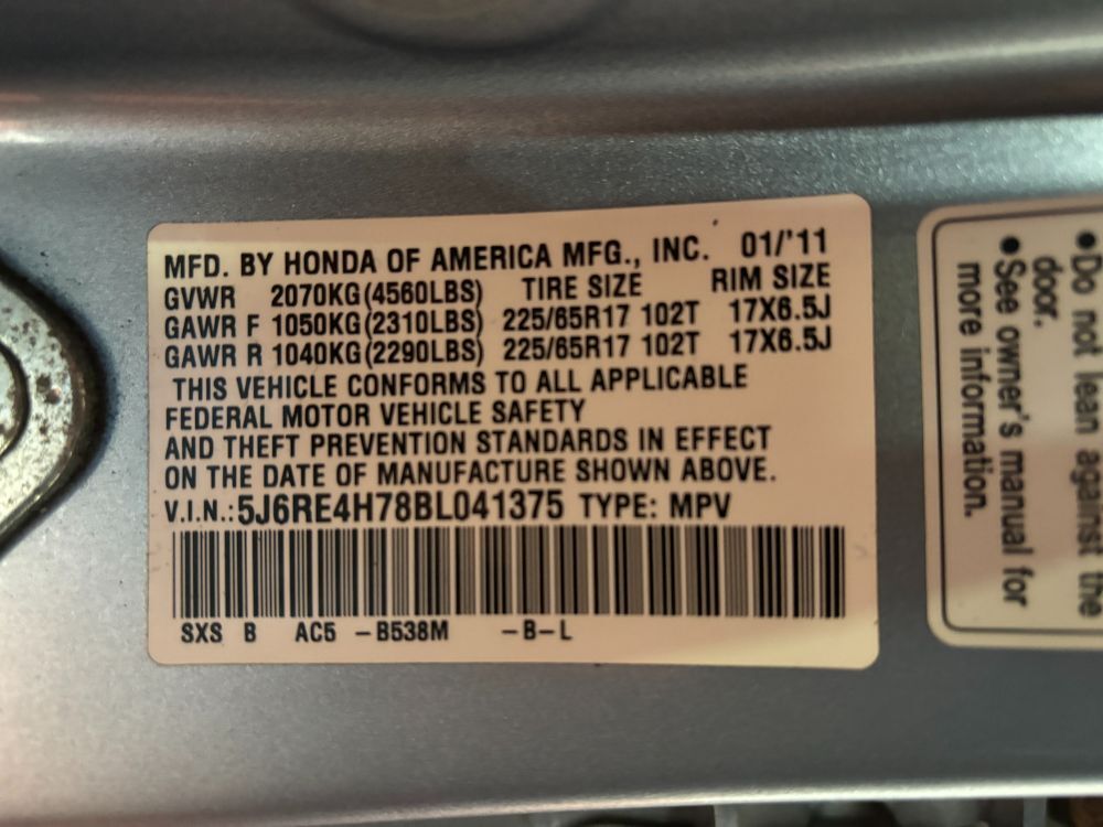 2011 Honda CR-V EX-L Franklin OH