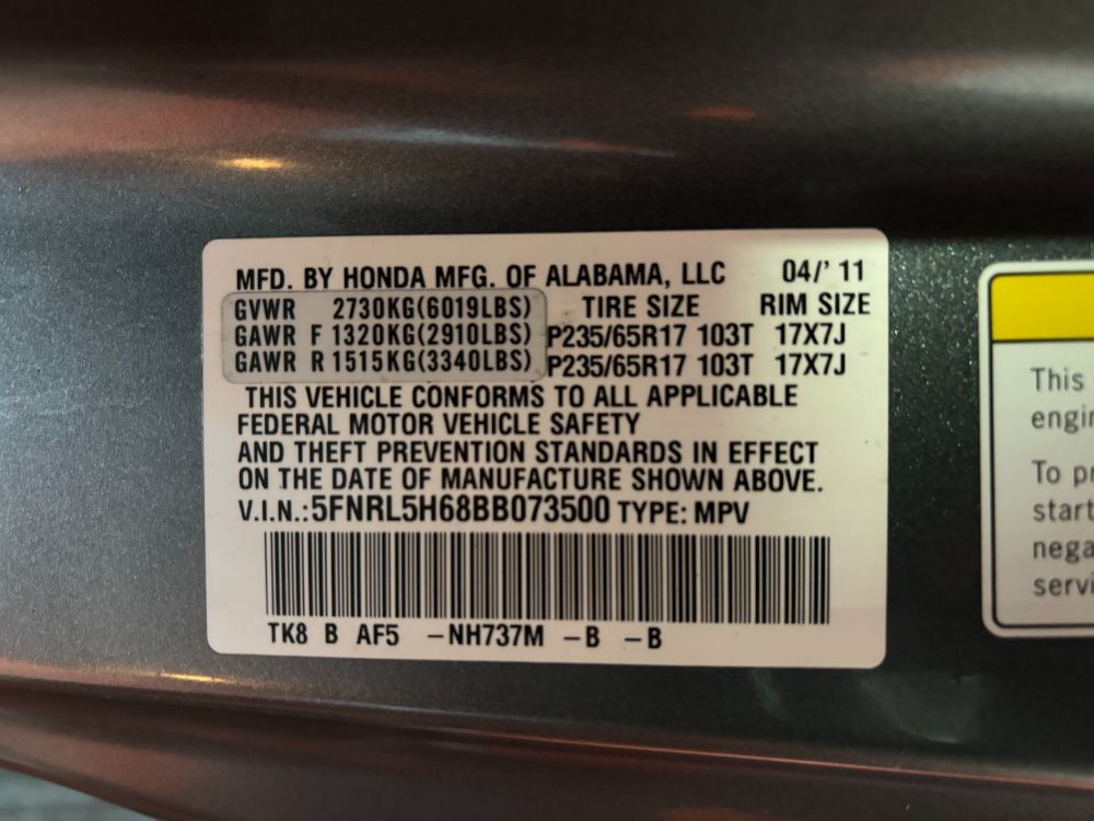 2011 Honda Odyssey EX-L Franklin OH