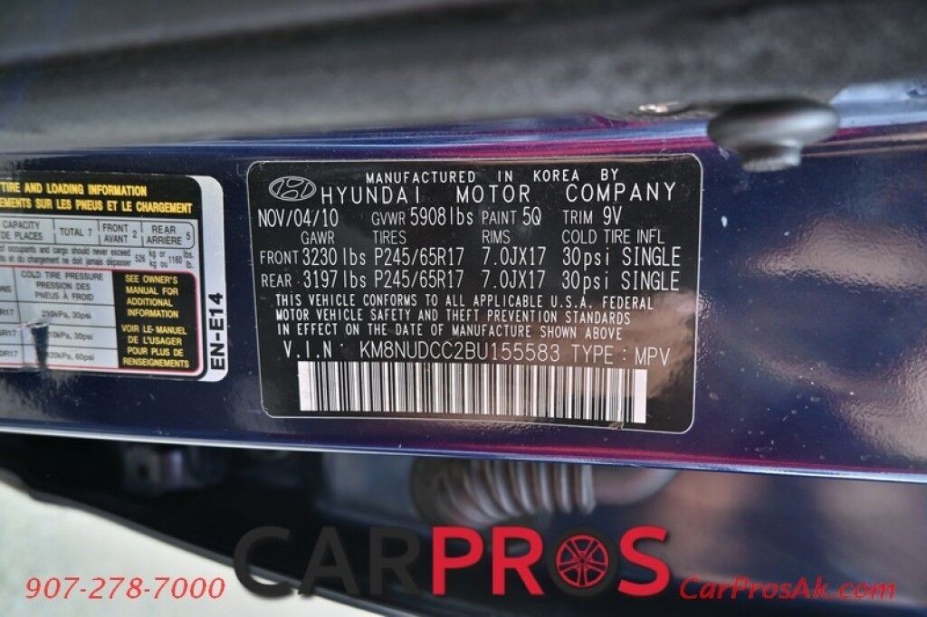 2011 Hyundai Veracruz GLS - 3.8L V6 - AWD - Automatic - 3rd Row - Power Windows & Locks - Aftermarket Radio - Alloy Wheels Anchorage AK