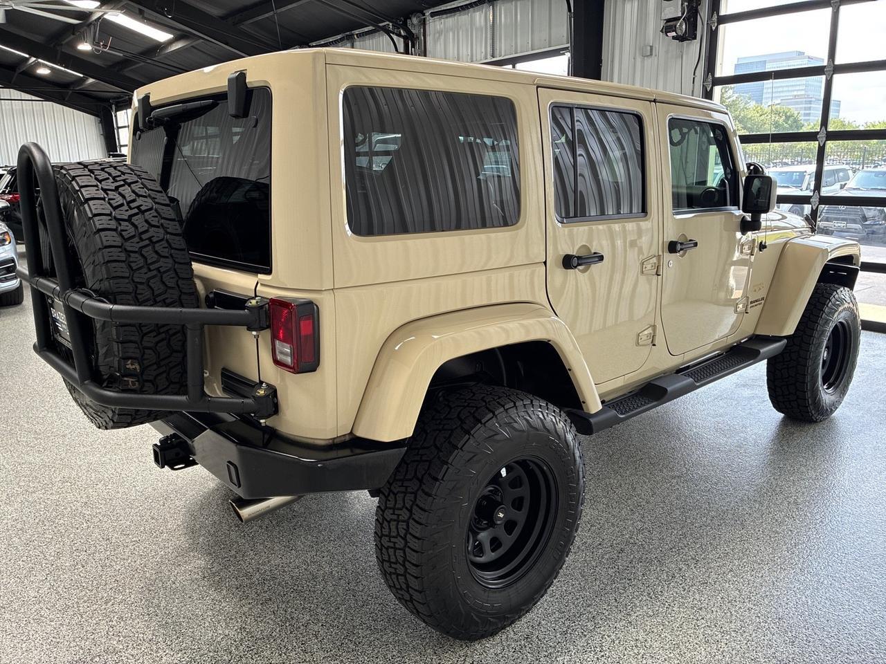 2011 Jeep Wrangler Unlimited Sahara, Leather, Nav, Lift w/ Fox Reservoir Shocks, ARB Bumper w/ Winch, Only 21k Miles