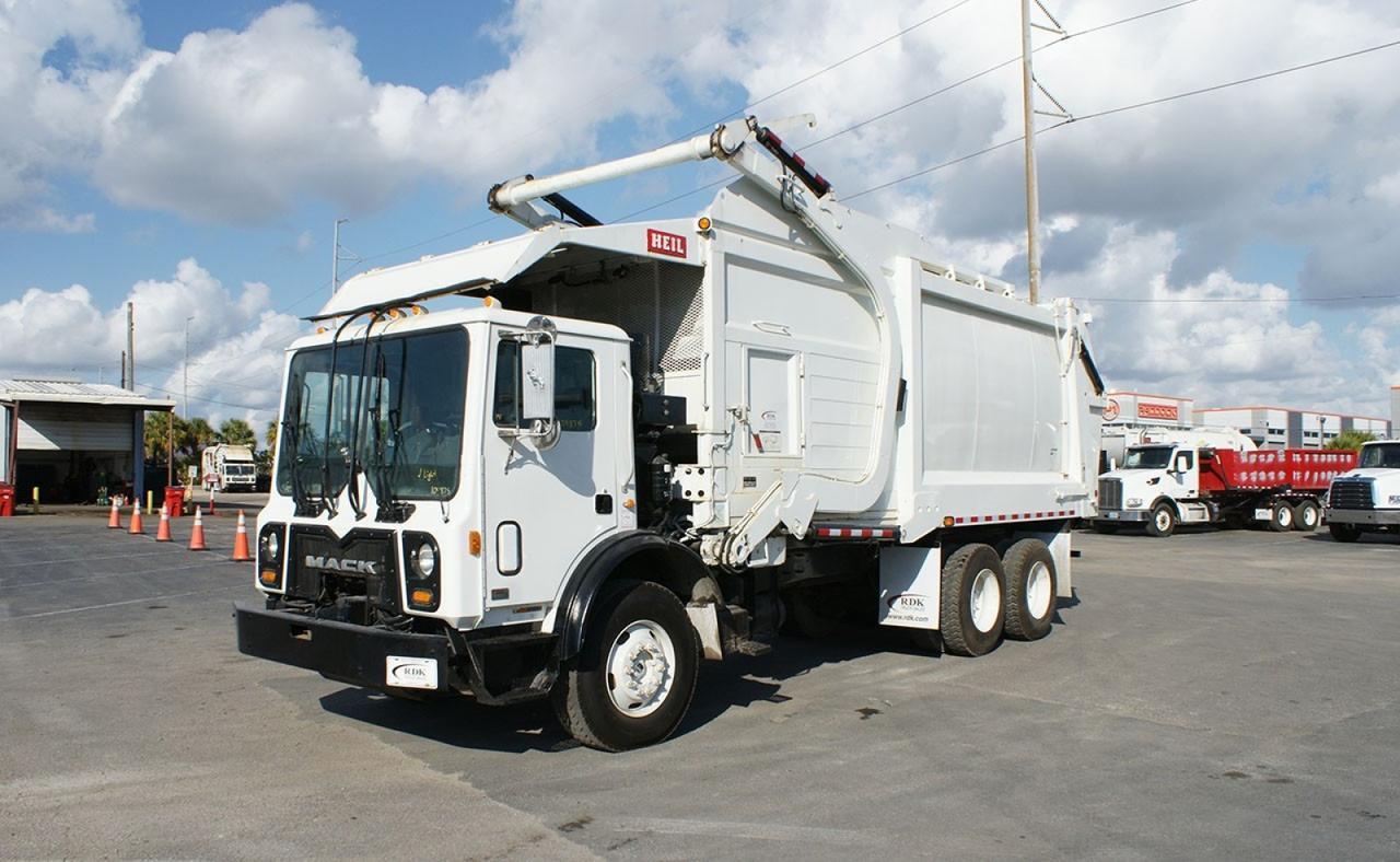 2011 Mack MRU613 40 Yard Heil Front Loader Garbage Truck Tampa FL