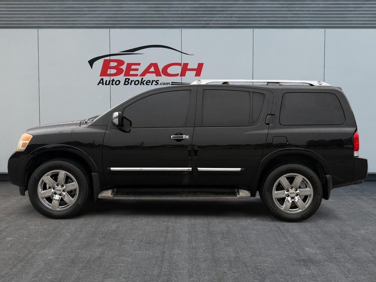 2011 Nissan Armada Platinum, DVD ENTERTAINMENT, BOSE SPEAKERS, CAPTAINS CHAIRS, 3RD ROW, RUNNING BOARDS, TOW PACKAGE, BACKUP CAMERA, POWER AND HEATED MIRRORS, SUNROOF, KEYLESS ENTRY, ALL WEATHER FLOOR MATS, COME AND TEST DRIVE THIS NISSAN ARMADA TODAY! Norfolk VA