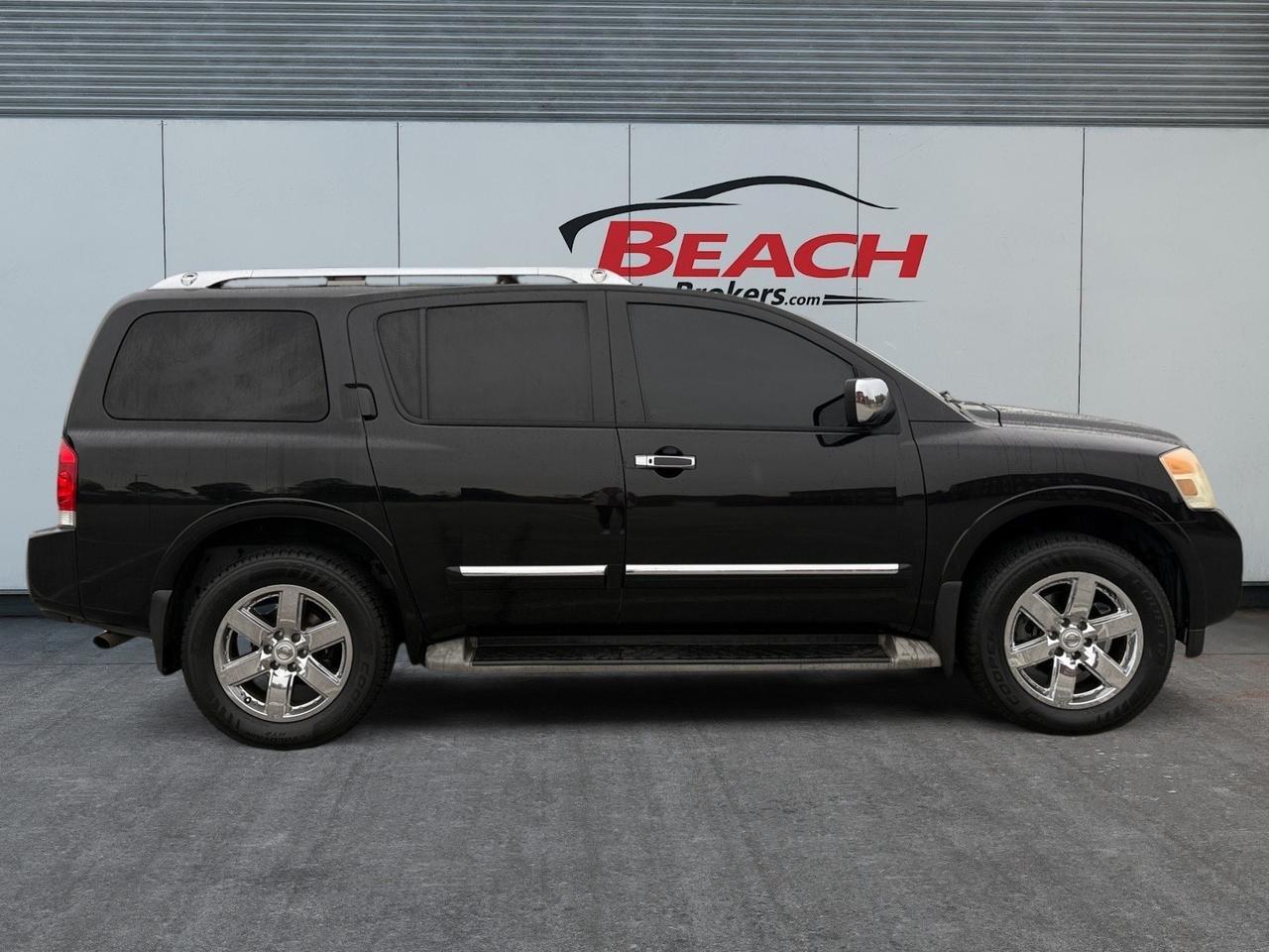 2011 Nissan Armada Platinum, DVD ENTERTAINMENT, BOSE SPEAKERS, CAPTAINS CHAIRS, 3RD ROW, RUNNING BOARDS, TOW PACKAGE, BACKUP CAMERA, POWER AND HEATED MIRRORS, SUNROOF, KEYLESS ENTRY, ALL WEATHER FLOOR MATS, COME AND TEST DRIVE THIS NISSAN ARMADA TODAY! Norfolk VA