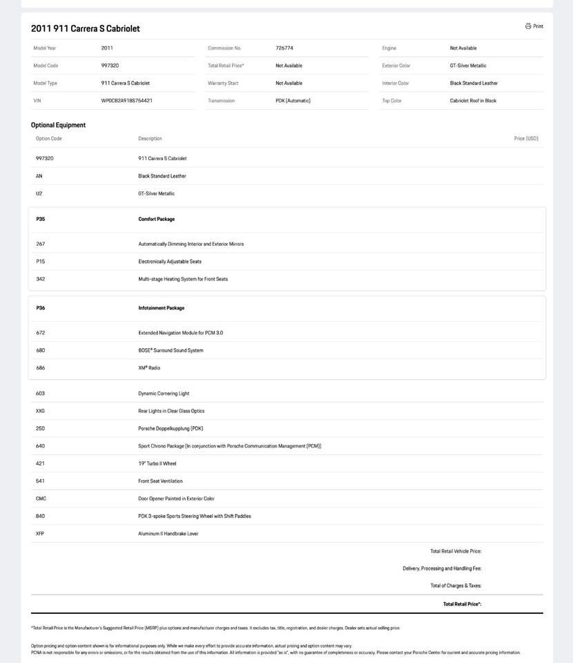 2011 Porsche 911 Carrera S Cabriolet Pompano Beach FL