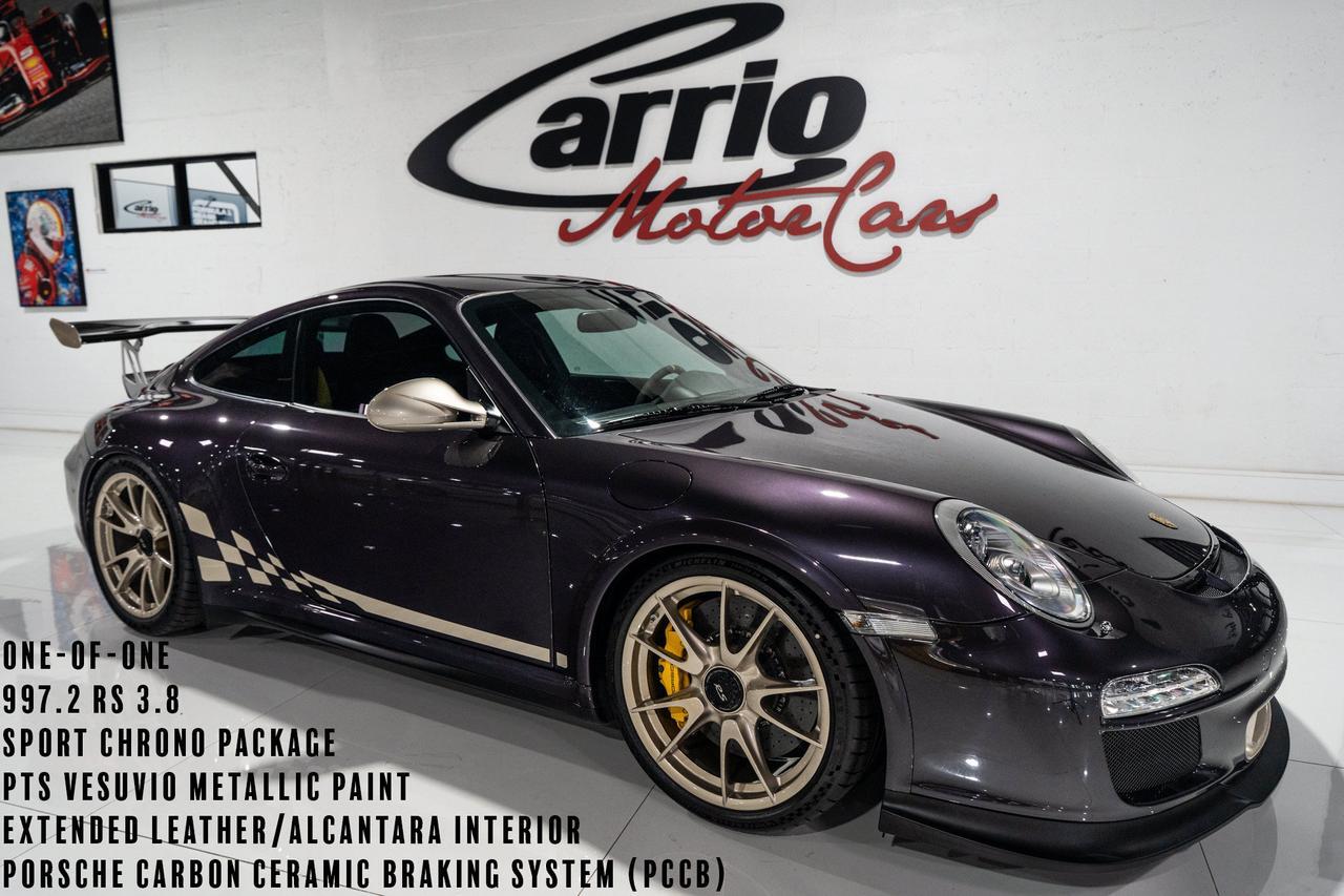 2011 Porsche 911 GT3 RS 3.8 1/1 PTS Vesuvio Metallic paint, extended leather, Sport Chrono pack, PCCB AND MUCH MORE!!
