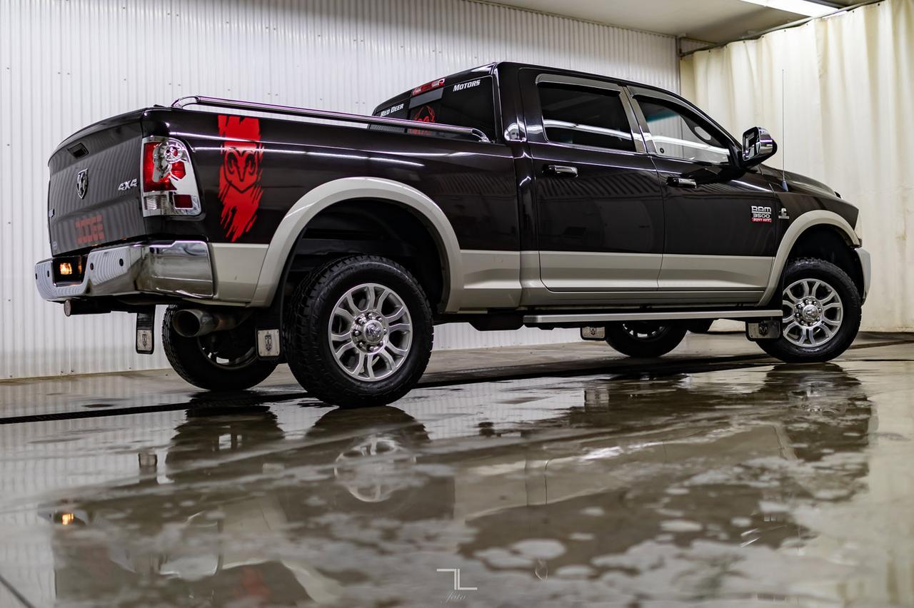 2011 Ram 3500 4x4 Crew Cab Laramie Diesel Leather Roof Nav Red Deer AB