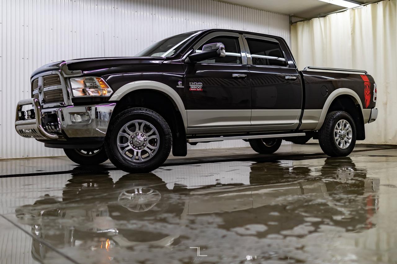 2011 Ram 3500 4x4 Crew Cab Laramie Diesel Leather Roof Nav Red Deer AB