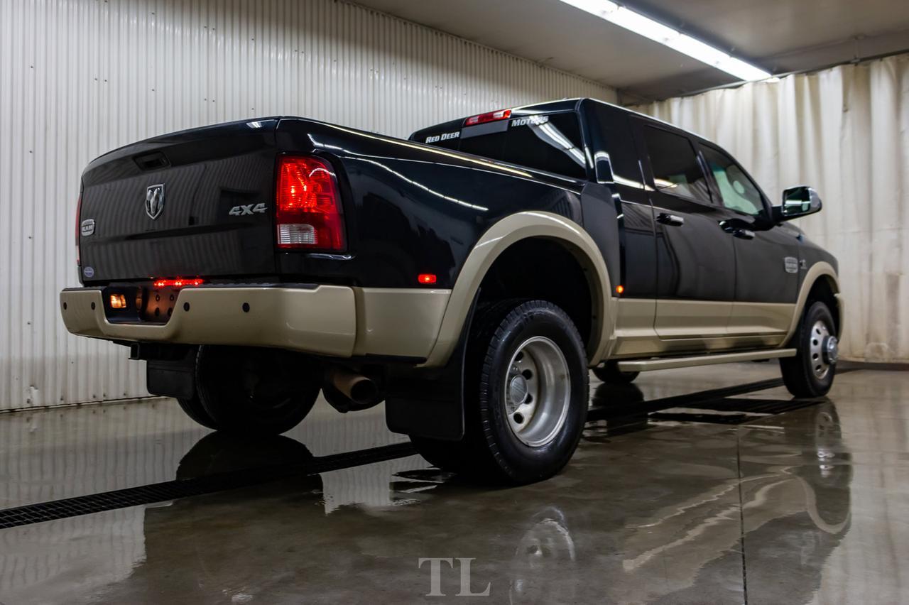 2011 Ram 3500 4x4 Mega Cab Longhorn Diesel Dually Leather Roof Nav Red Deer AB