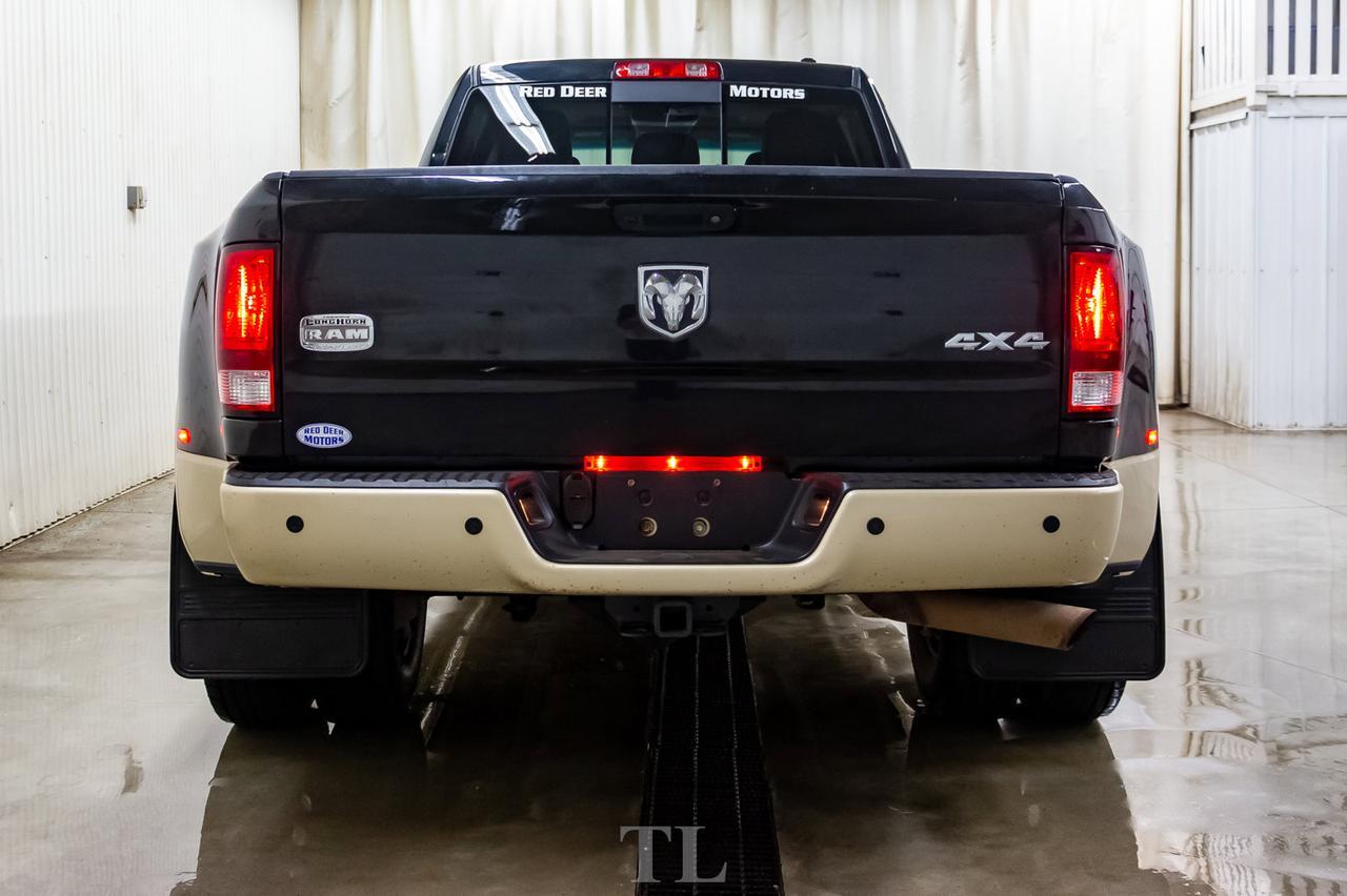 2011 Ram 3500 4x4 Mega Cab Longhorn Diesel Dually Leather Roof Nav Red Deer AB