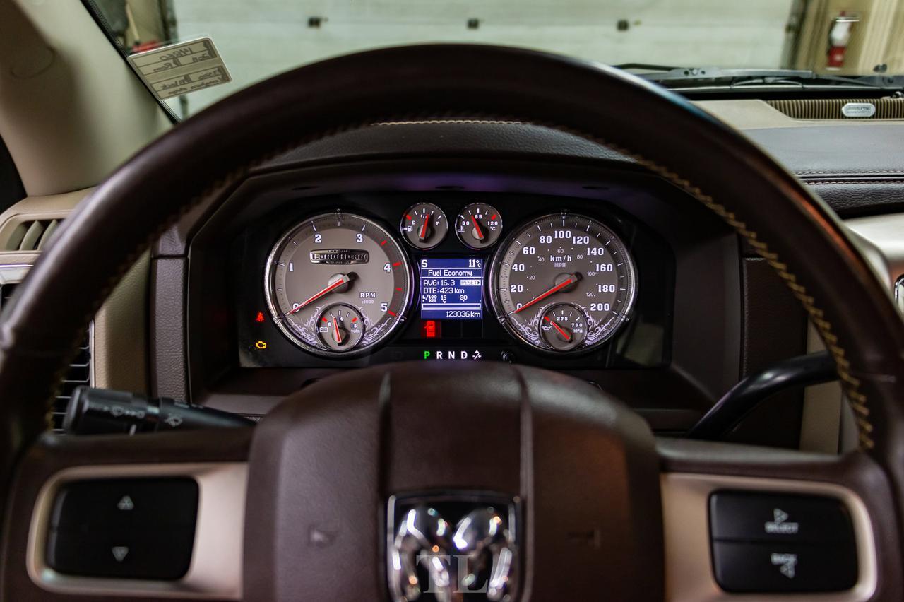 2011 Ram 3500 4x4 Mega Cab Longhorn Diesel Dually Leather Roof Nav Red Deer AB