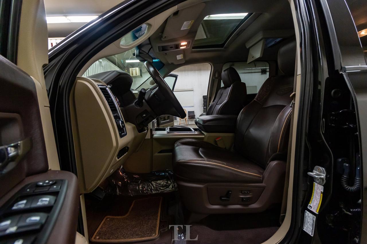 2011 Ram 3500 4x4 Mega Cab Longhorn Diesel Dually Leather Roof Nav Red Deer AB