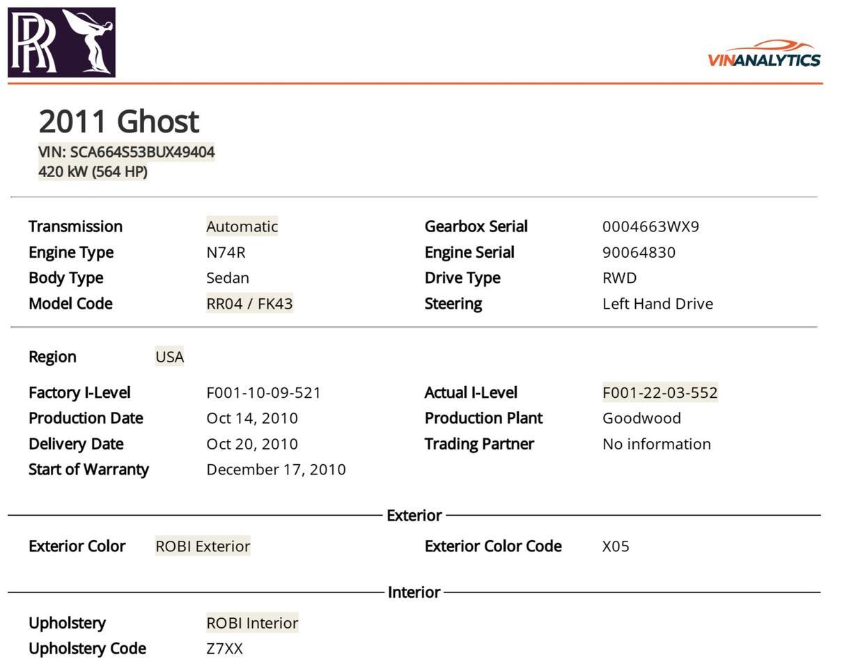 2011 Rolls-Royce Ghost / Massage Seats / V12 / Extended Leather / Picnic Tables! Lincolnton NC