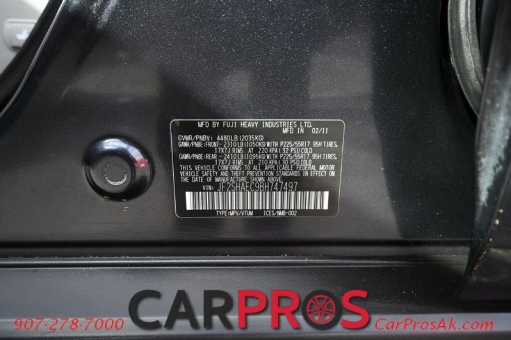 2011 Subaru Forester 2.5X Limited - Automatic - All Wheel Drive - 2-Way Remote Start - Power & Heated Leather Seats - Sunroof - Fog Lights - Cruise Control - Tow Package - Alloy Wheels Anchorage AK