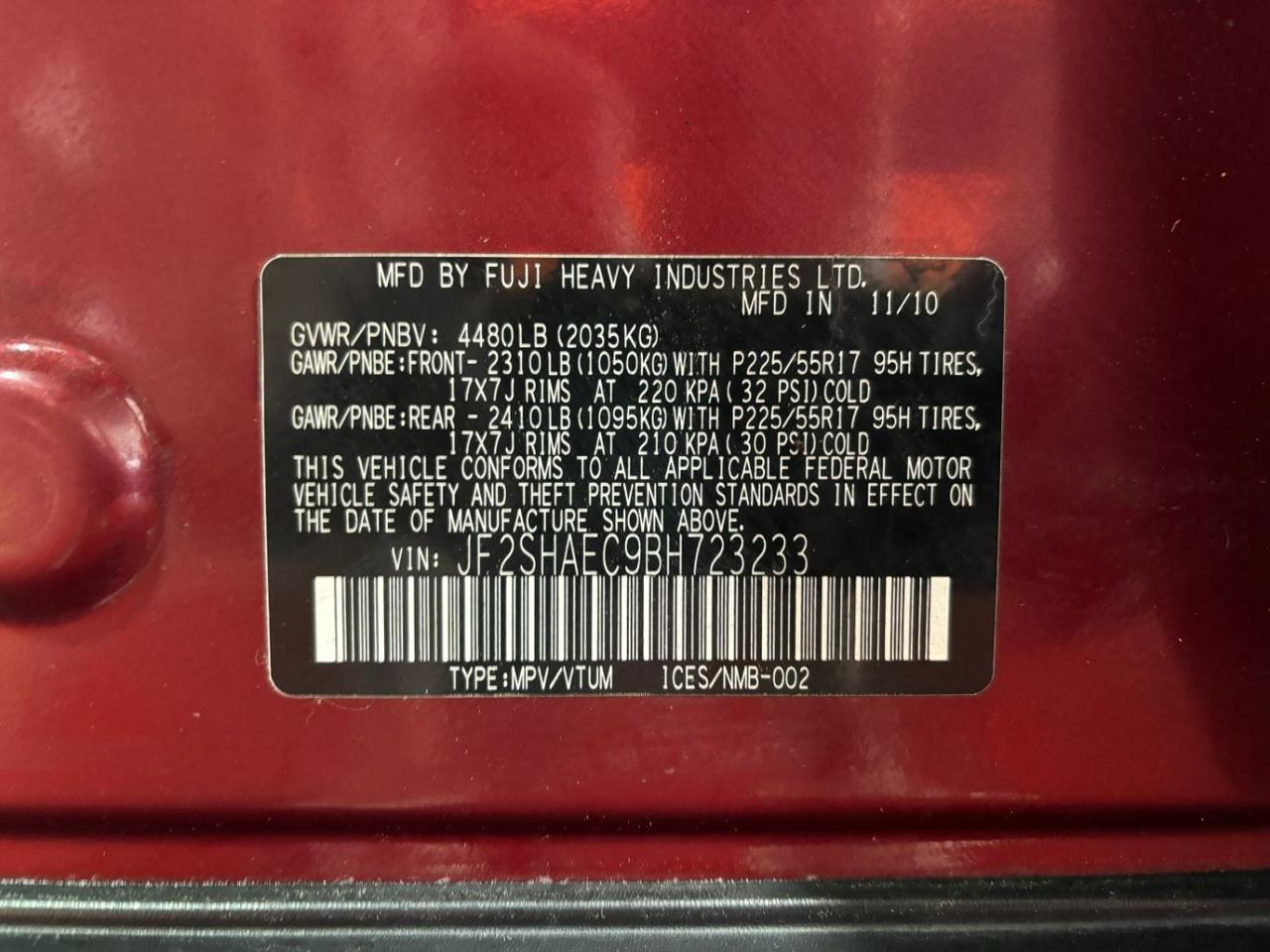 2011 Subaru Forester 2.5X Limited Franklin OH
