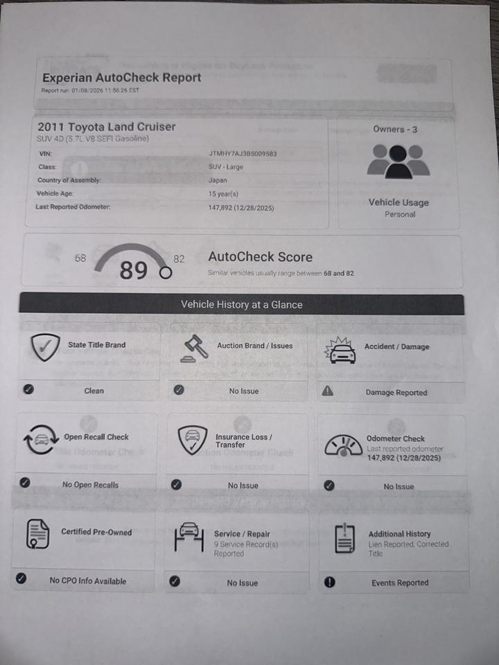 2011 Toyota Land Cruiser Base West Valley UT