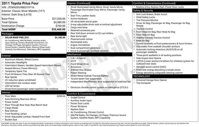 2011 Toyota Prius Four Raleigh NC