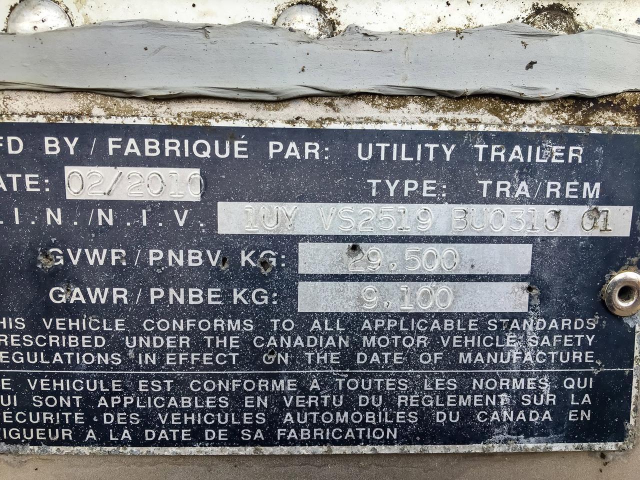 2011 V2SRA Utility Tandem Axle Reefer Trailer 51 Ft. Red Deer AB