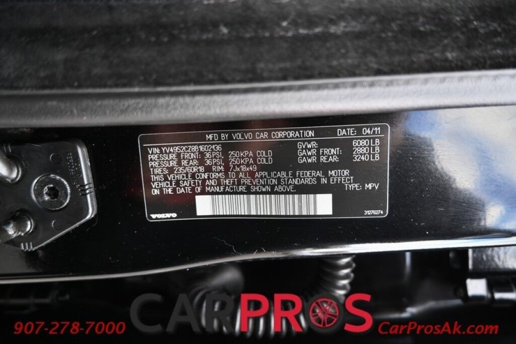 2011 Volvo XC90 All Wheel Drive - 3.2L I6 - All Wheel Drive - Power & Heated Leather Seats - Keyless Entry - Moonroof - 3rd Row Seats 7 Anchorage AK