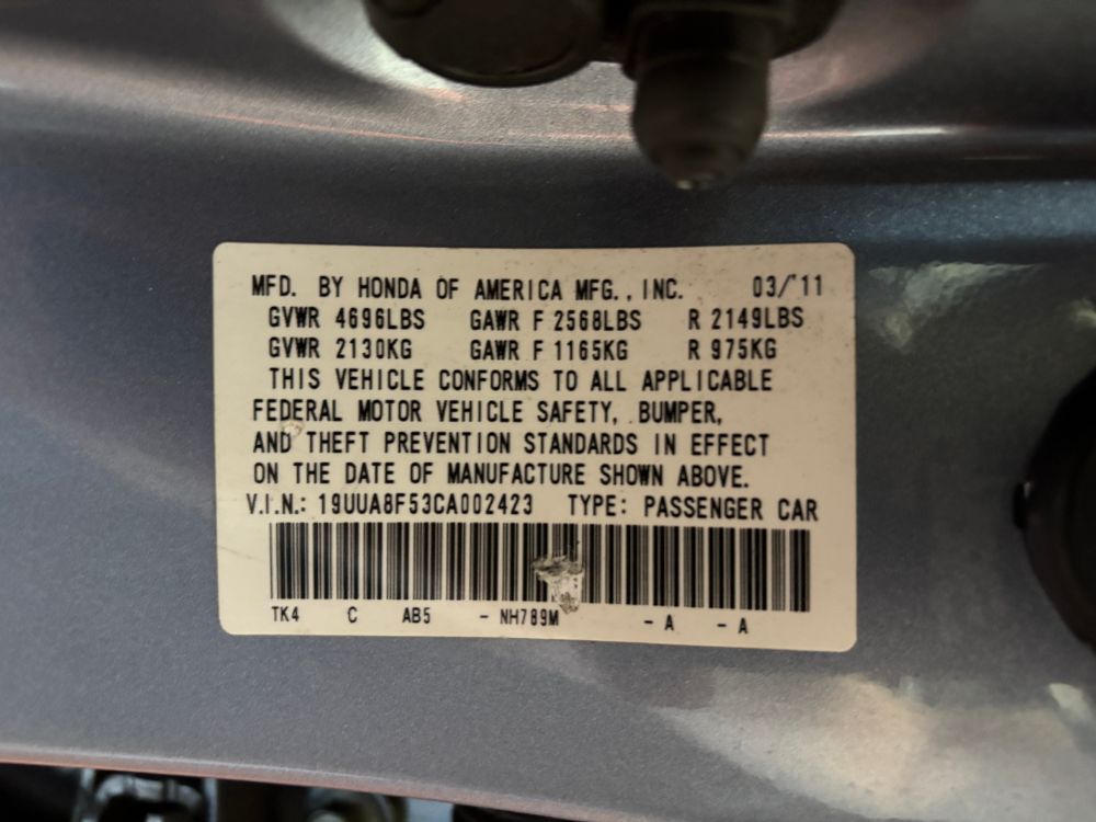 2012 Acura TL 3.5 Franklin OH